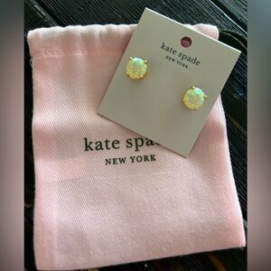 NWT Kate Spade ♠️ Rise and Shine Opal Glitter Studs, Gold